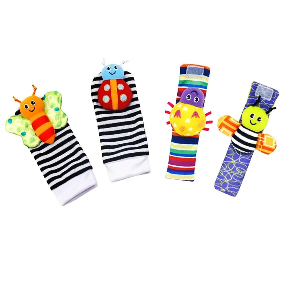 Baby Animal Socks and Wrist Strap rattles