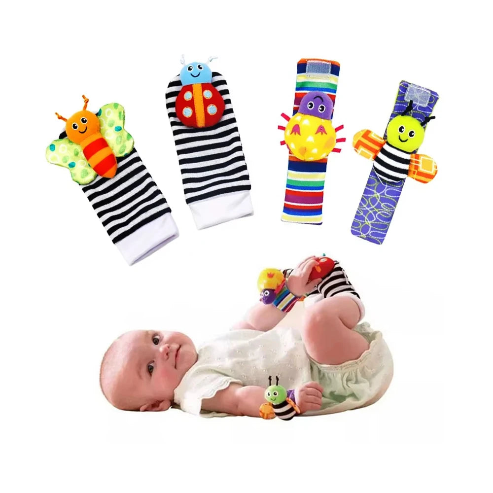 Baby Animal Socks and Wrist Strap rattles