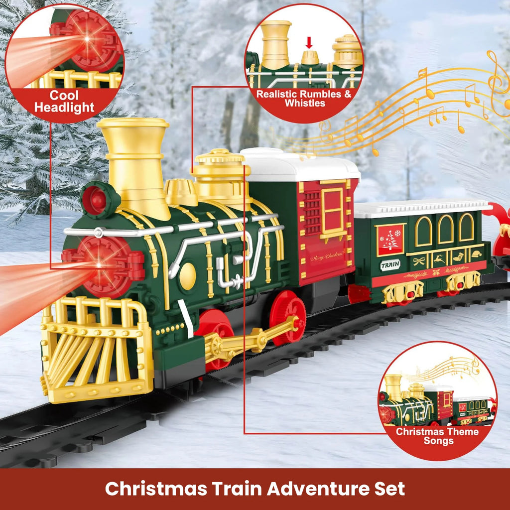 Electric Christmas Train with Music & Lights