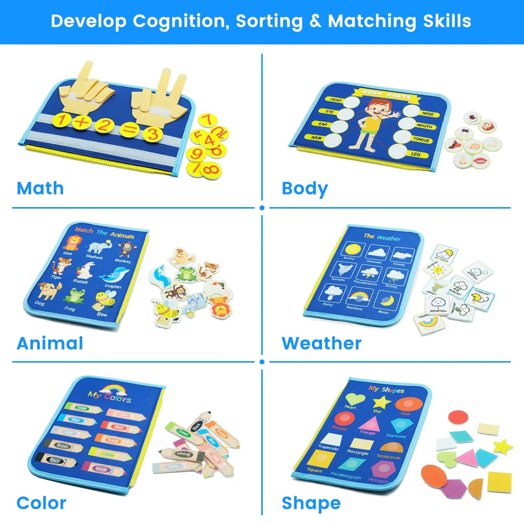 Busy Board Montessori Toys for Toddler Busy Book Sensory Preshool Early Education Learning Fine Motor Skills Toys For Children