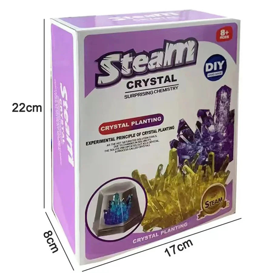 Crystal planting experiment, DIY growable crystals,