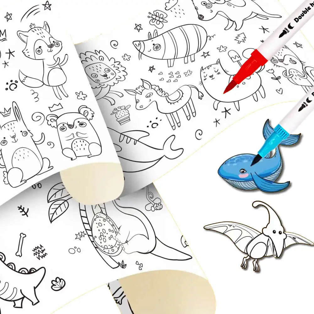 Children's Animal Drawing Roll