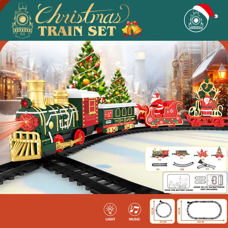 Electric Christmas Train with Music & Lights