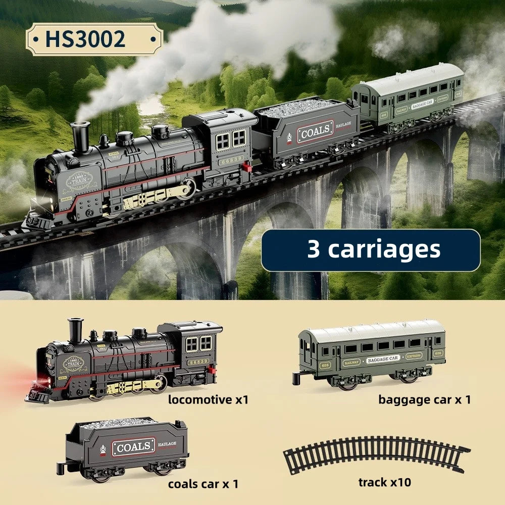 Electric Toy Train  with Track, Lights and Sound