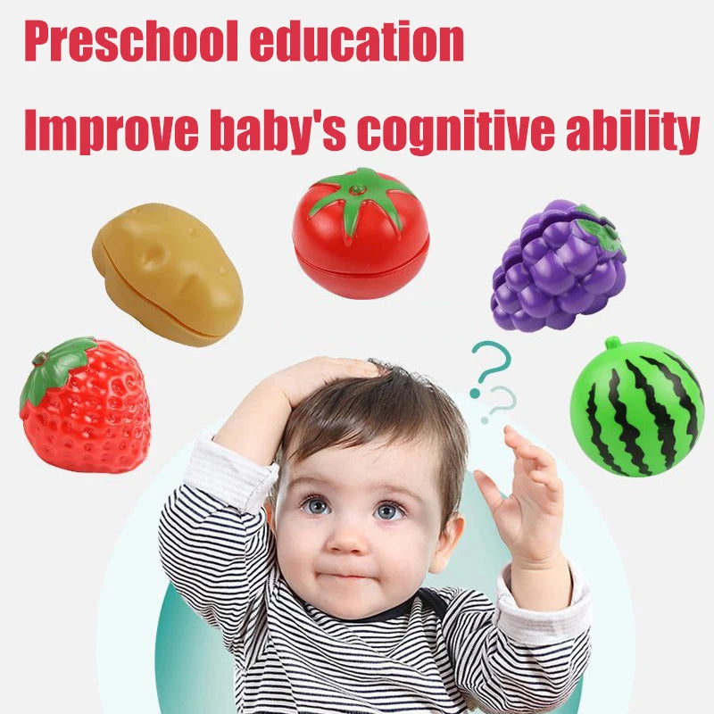 Plastic Kitchen Vegetable & Fruit Toy Set