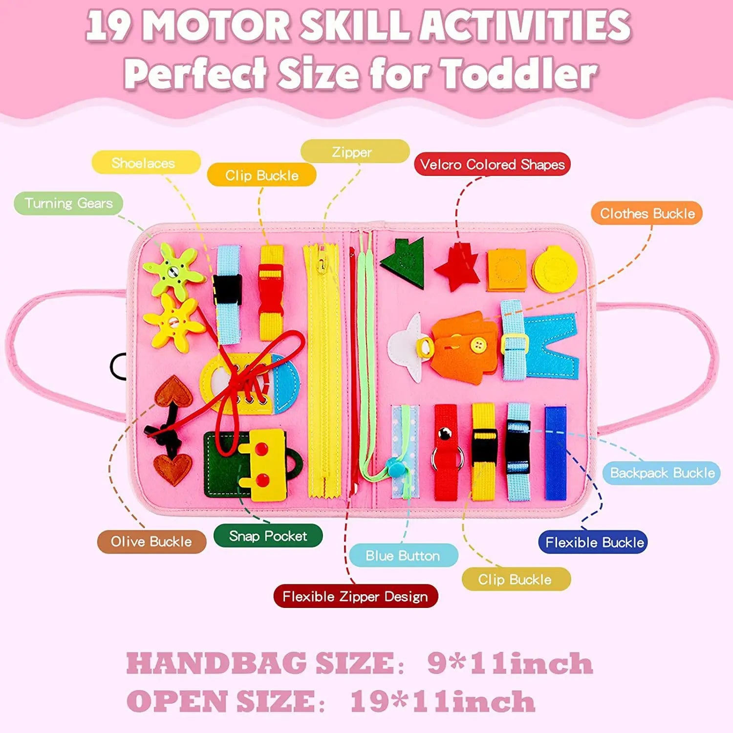 Busy Board Montessori Toys for Toddler Busy Book Sensory Preshool Early Education Learning Fine Motor Skills Toys For Children