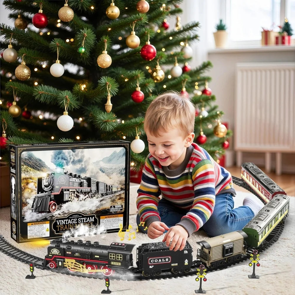 Electric Toy Train  with Track, Lights and Sound