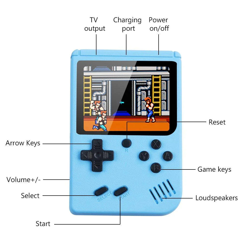 Portable Mini Electronic Video Game Player 500 Games In One