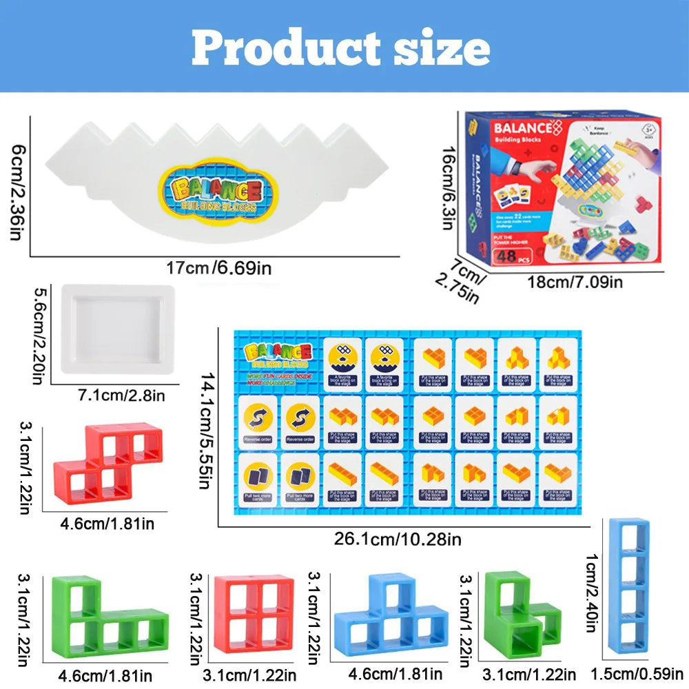 Tetra Tower Building Blocks 48PCS  Balance Stacking Games