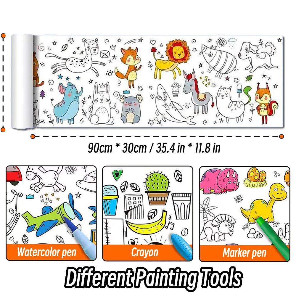 Children's Animal Drawing Roll