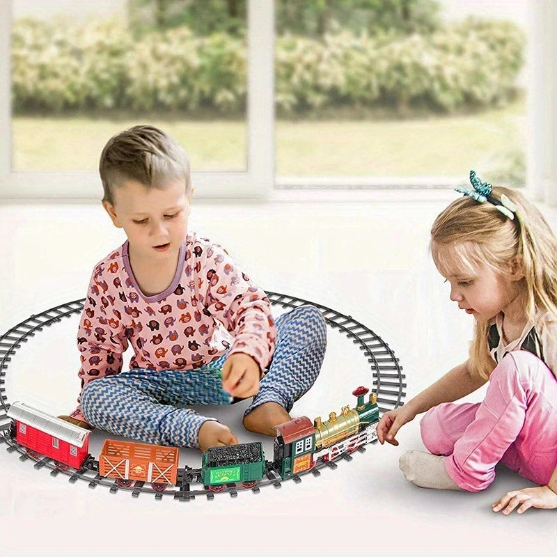Battery operated Toy Train Track Set Interactive
