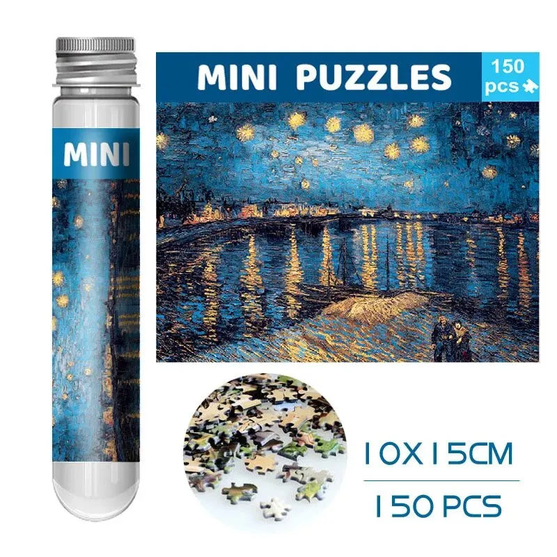 150pcs Test Tube Jigsaw Puzzle World Famous Rhone River
