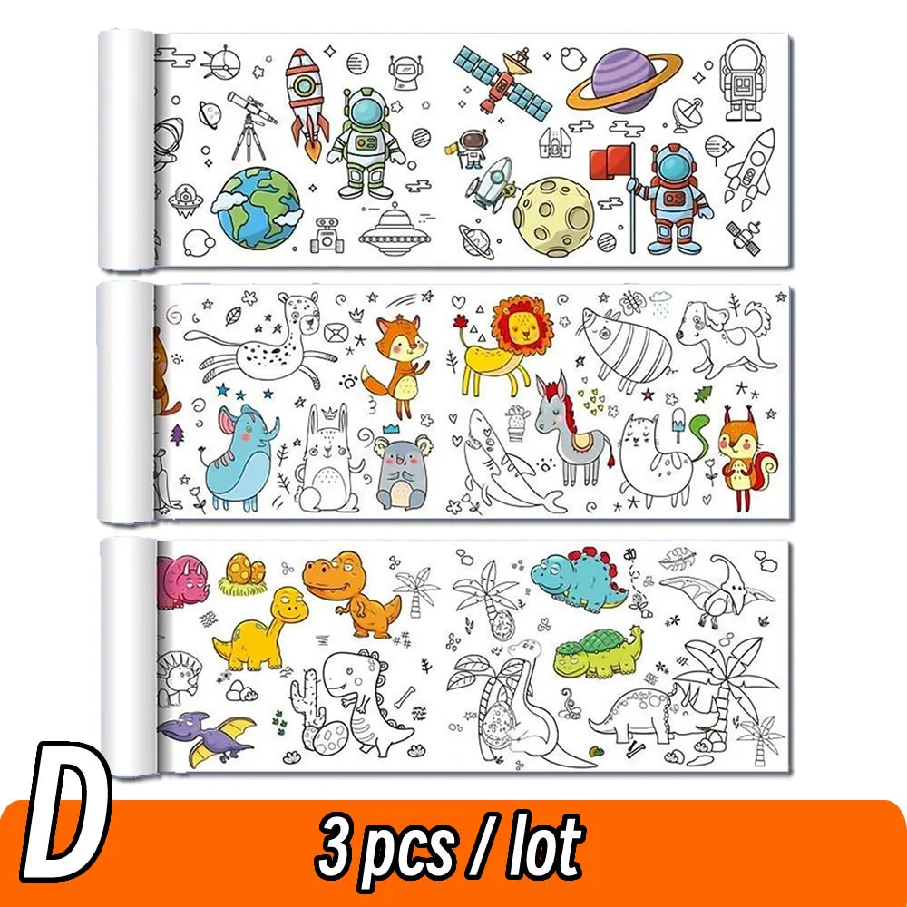 Children's Animal Drawing Roll