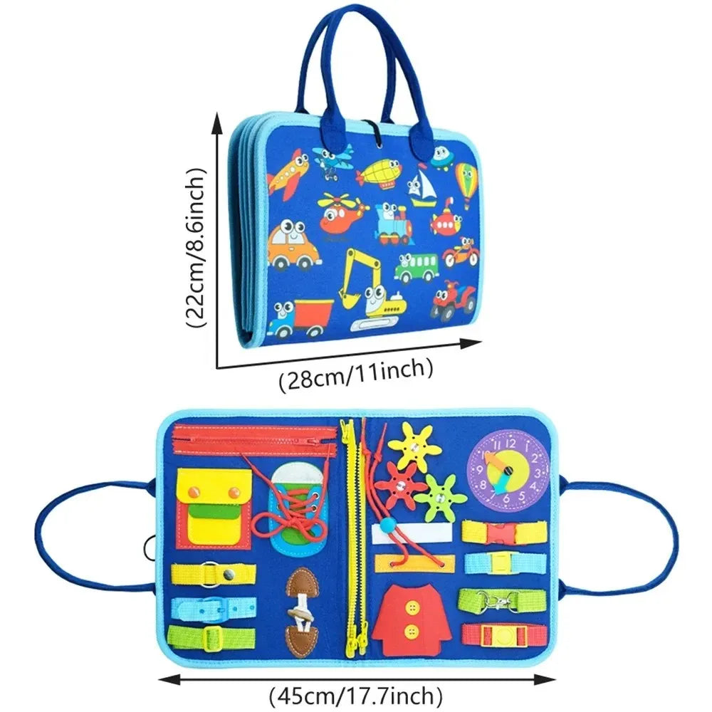 Busy Board Montessori Toys for Toddler Busy Book Sensory Preshool Early Education Learning Fine Motor Skills Toys For Children