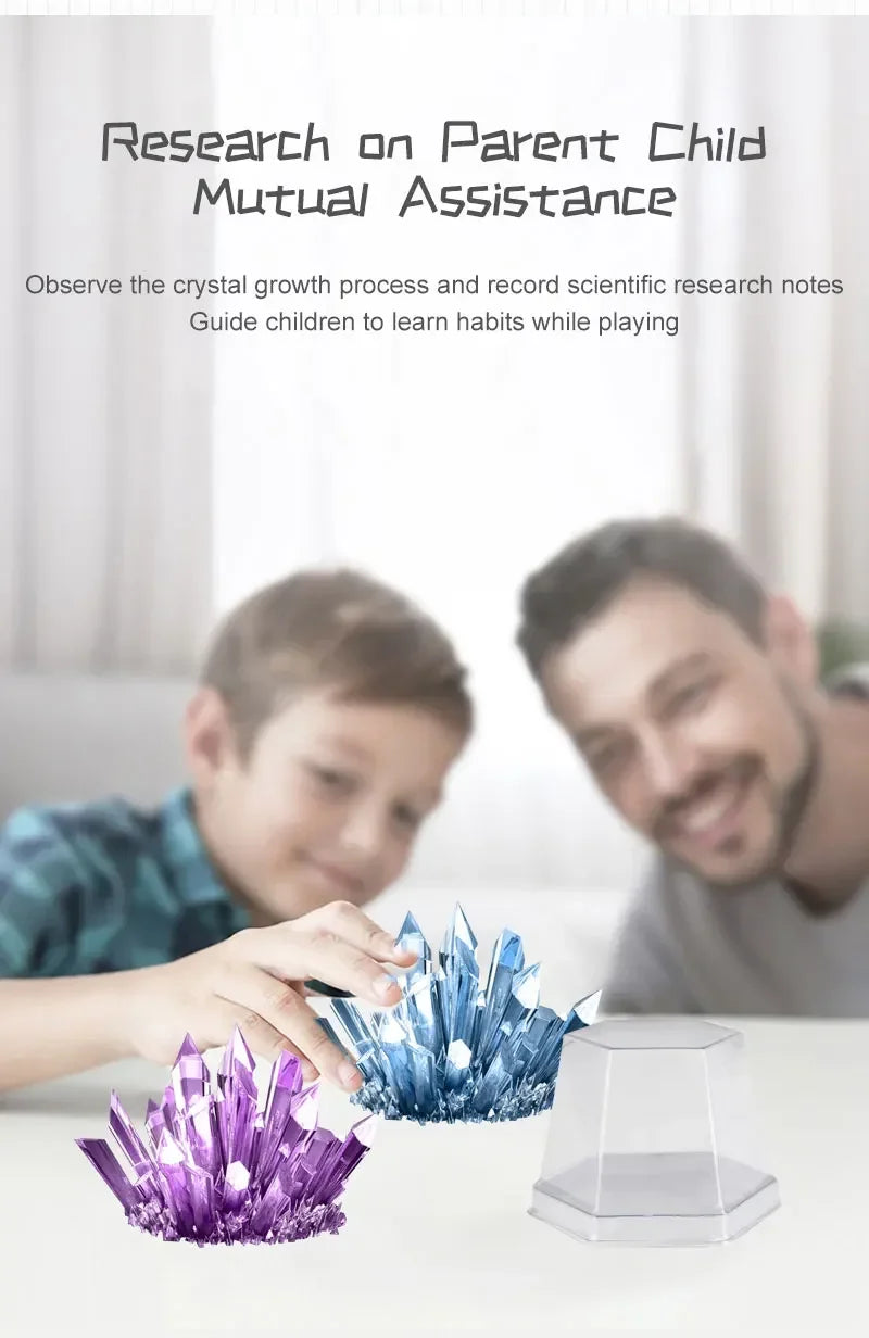 Crystal planting experiment, DIY growable crystals,