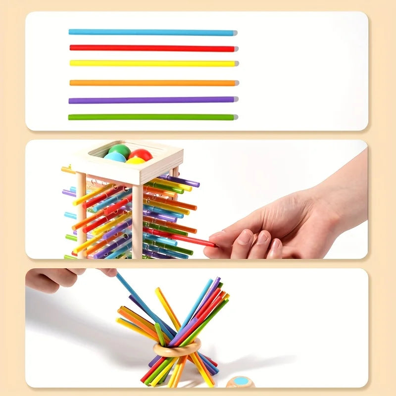 Wooden stick games, wooden interactive educational toys, parent-child games, exercise logical thinking ability.