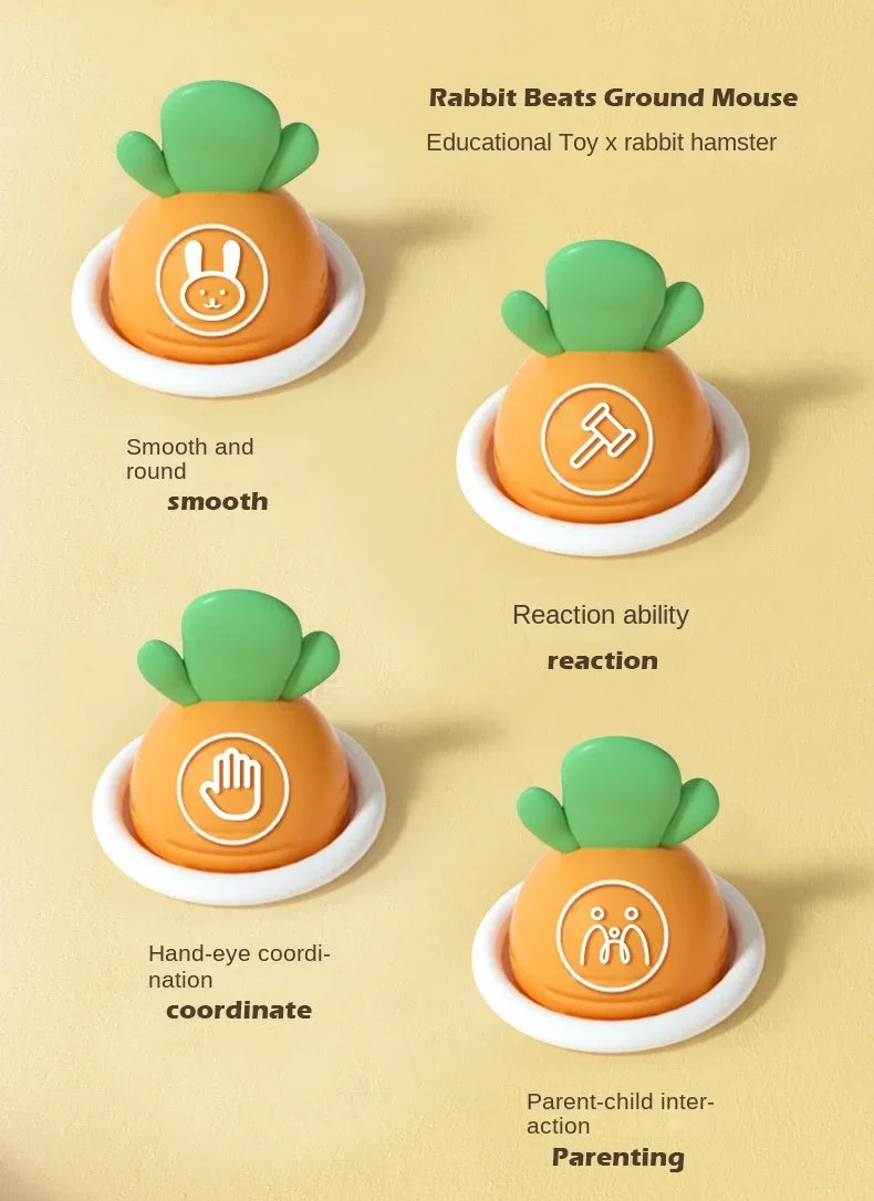 Montessori Toys for Toddler Educational  Parent Child Board Hammering Game; Whac a Mole