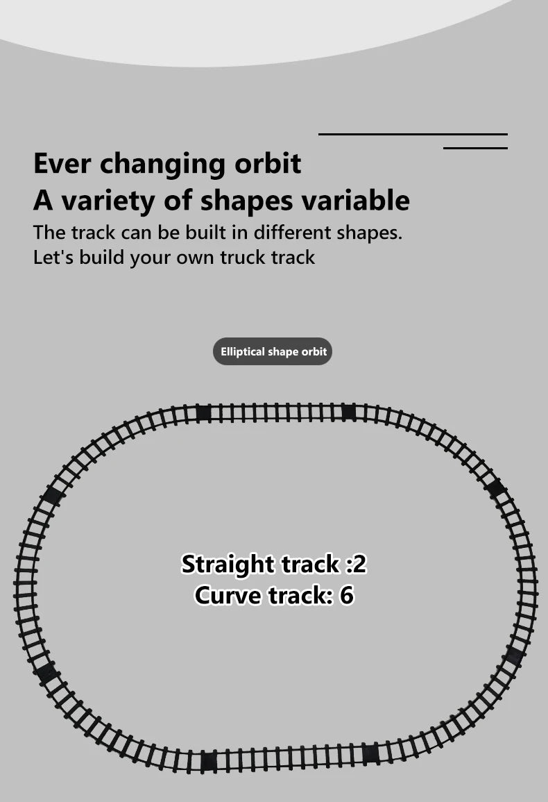 Electric Train Track Retro Steam Train Locomotive Playset