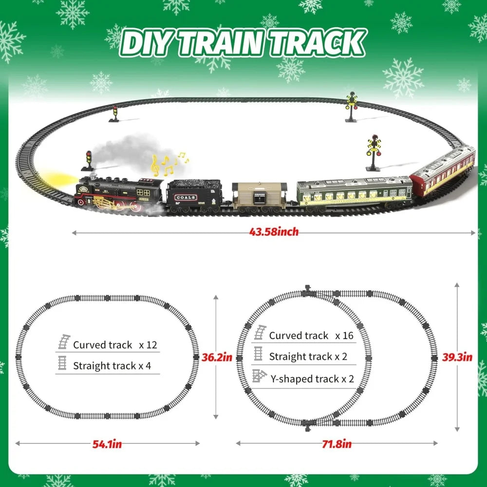 Electric Toy Train  with Track, Lights and Sound