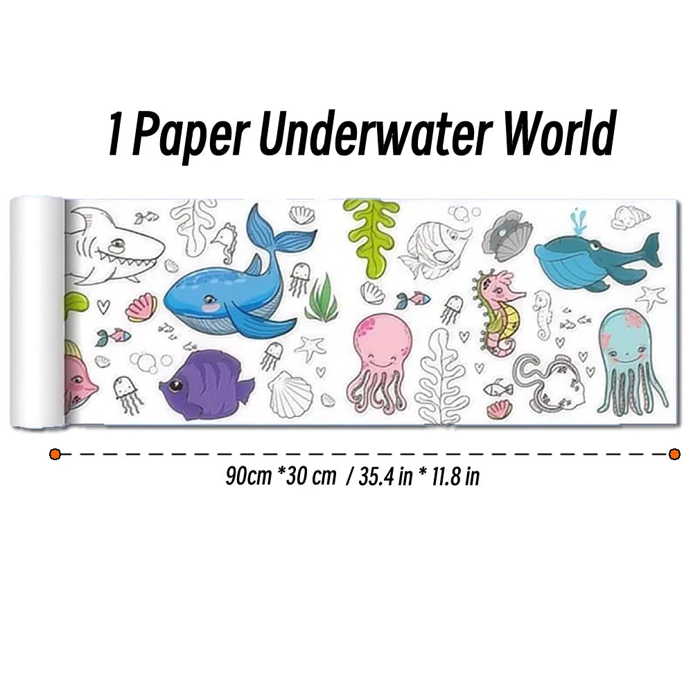 Children's Animal Drawing Roll