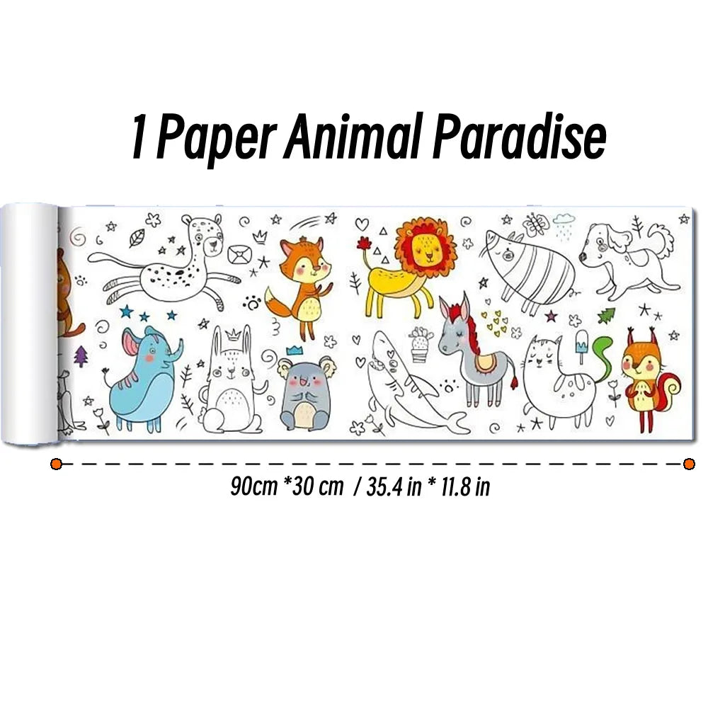 Children's Animal Drawing Roll