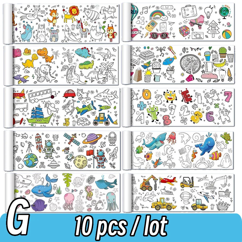 Children's Animal Drawing Roll