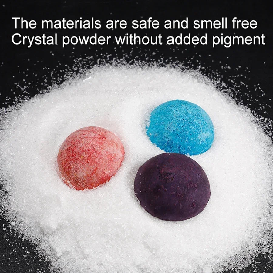 Crystal planting experiment, DIY growable crystals,