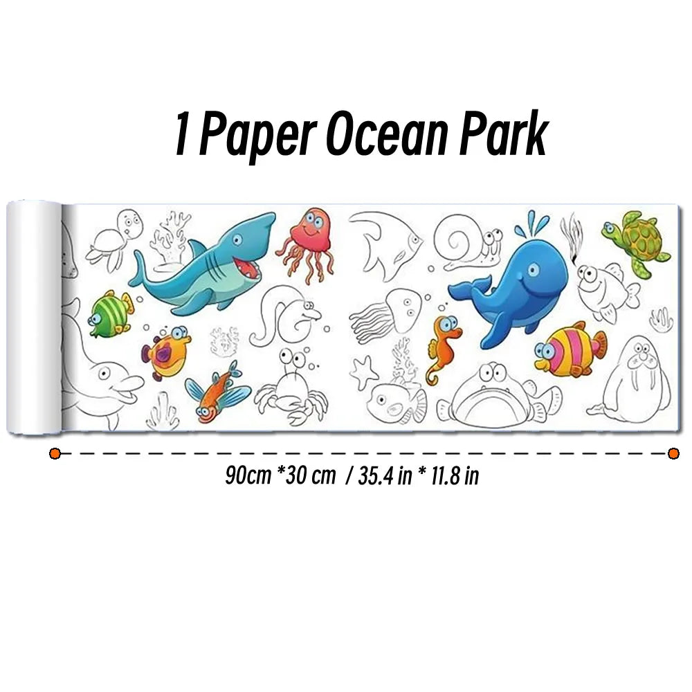 Children's Animal Drawing Roll