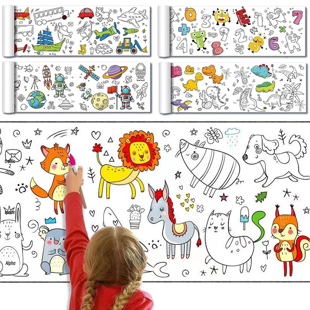 Children's Animal Drawing Roll