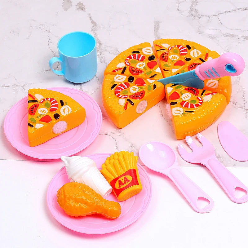 Plastic Kitchen Vegetable & Fruit Toy Set