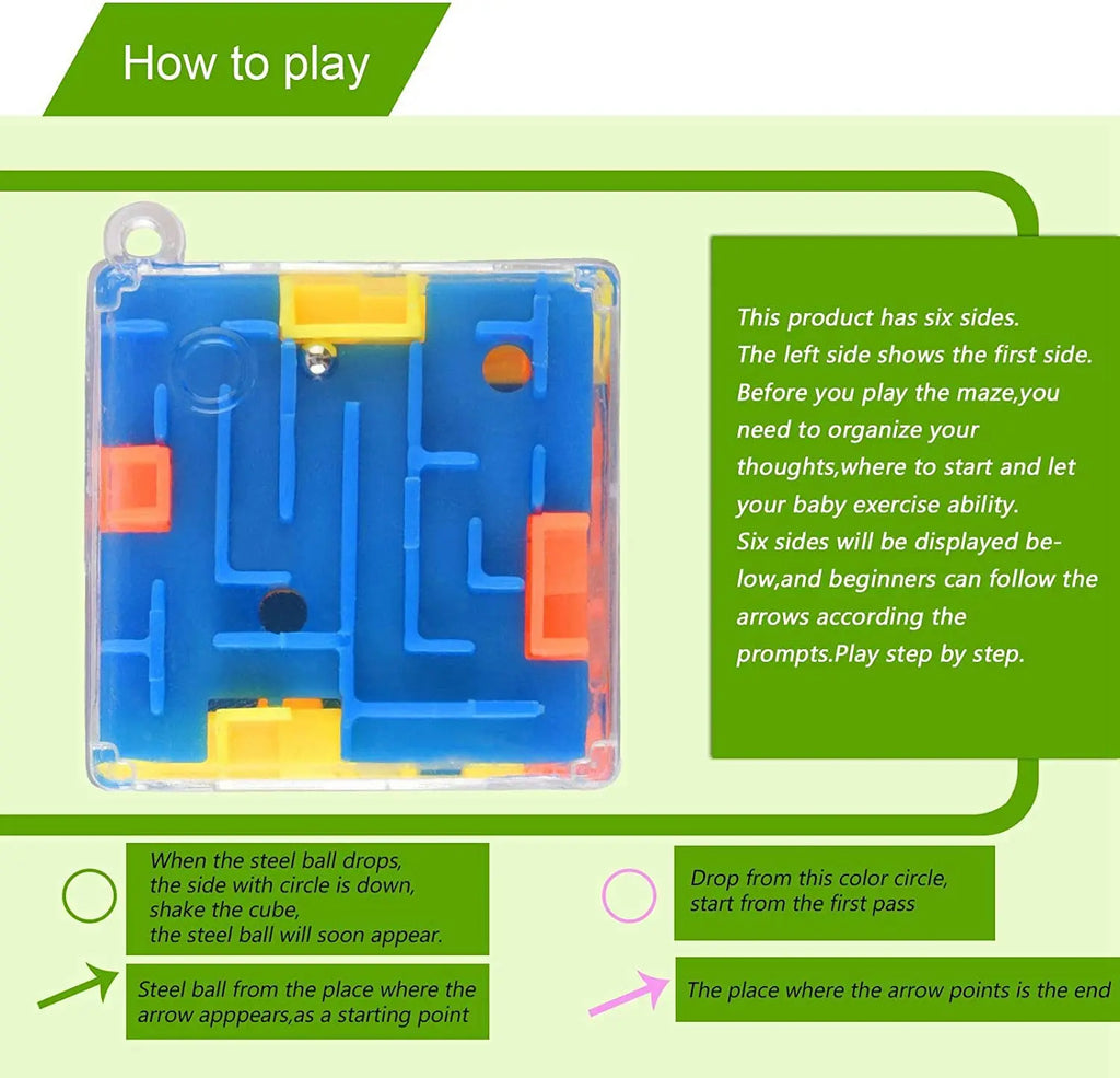 3D Maze Magic Cube Six-sided Puzzle