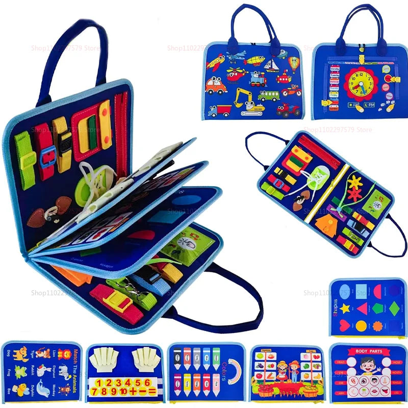 Busy Board Montessori Toys for Toddler Busy Book Sensory Preshool Early Education Learning Fine Motor Skills Toys For Children