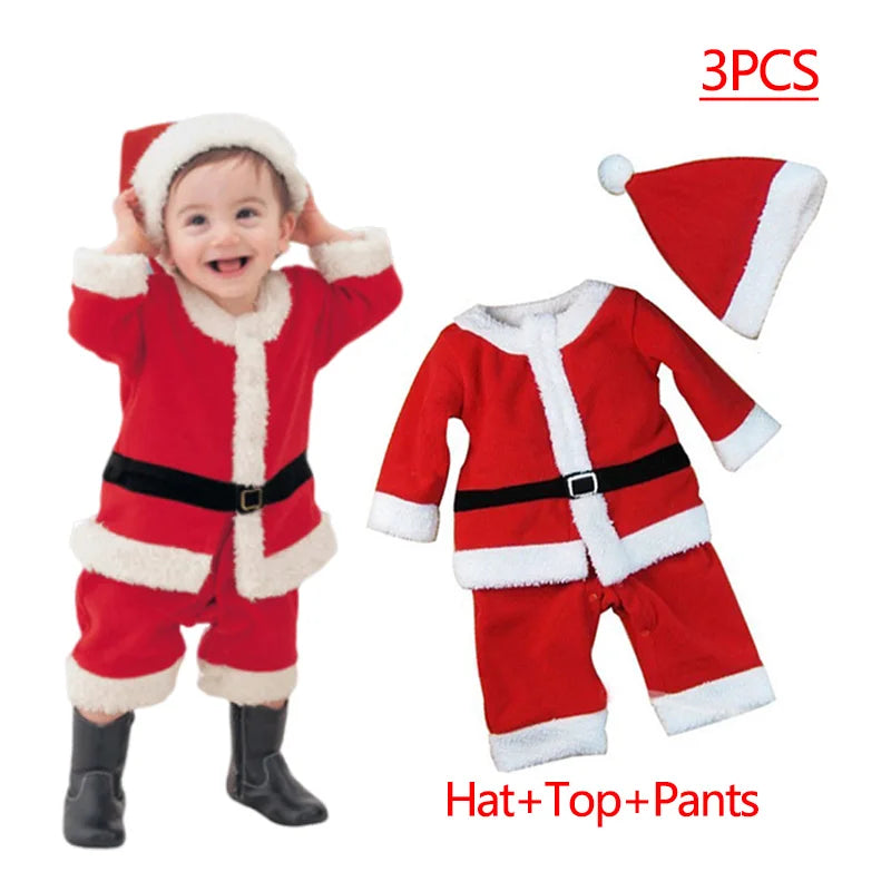 Kids Santa Claus, Green Elf, Christmas Carnival Fancy Party Outfits