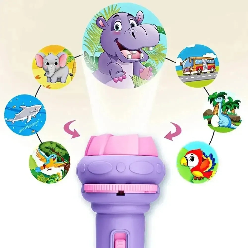 Projection Flashlight 80 Patterns 10 Cartoon Cards