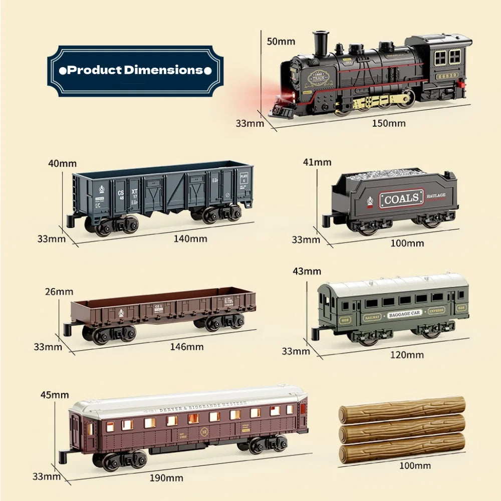 Electric Toy Train  with Track, Lights and Sound