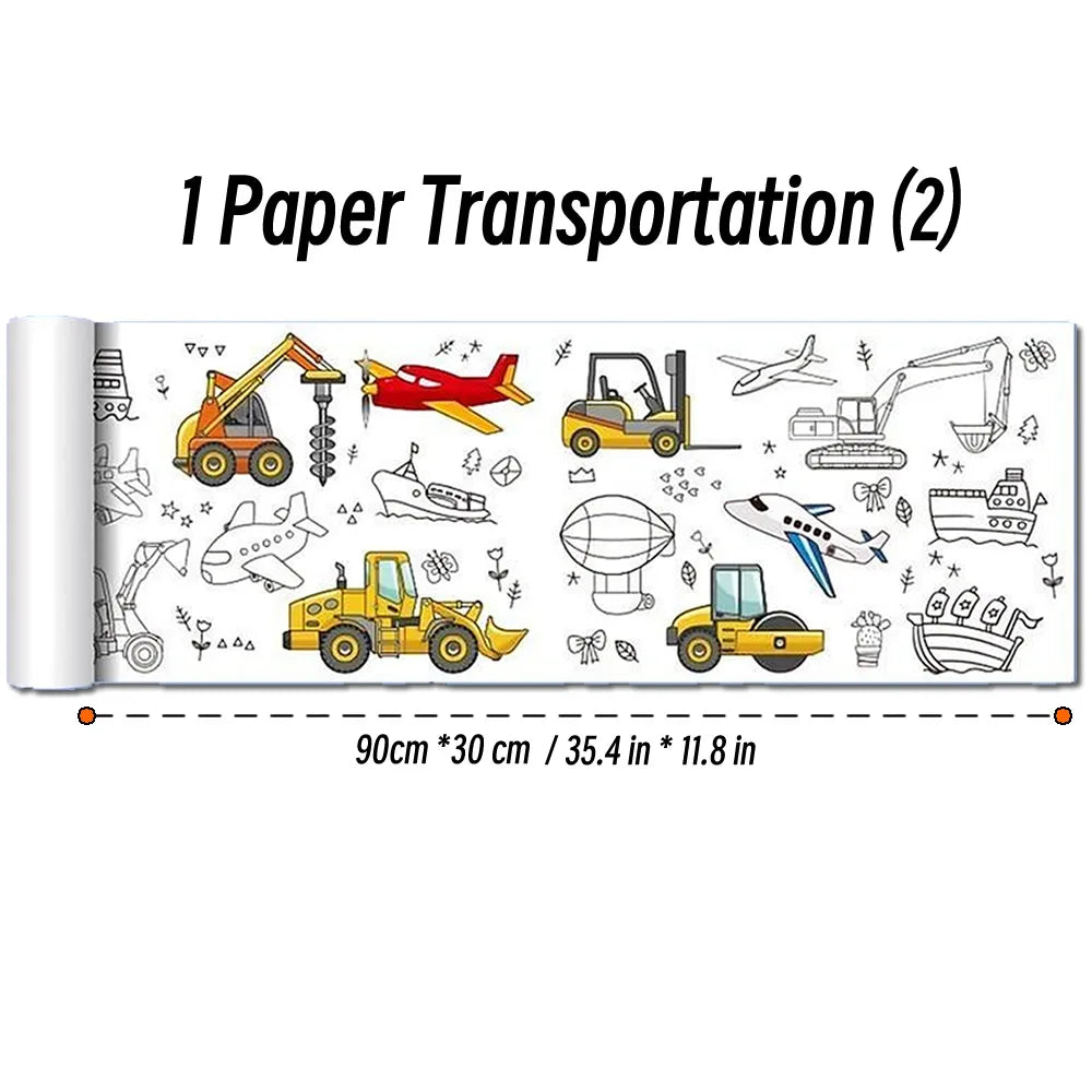 Children's Animal Drawing Roll