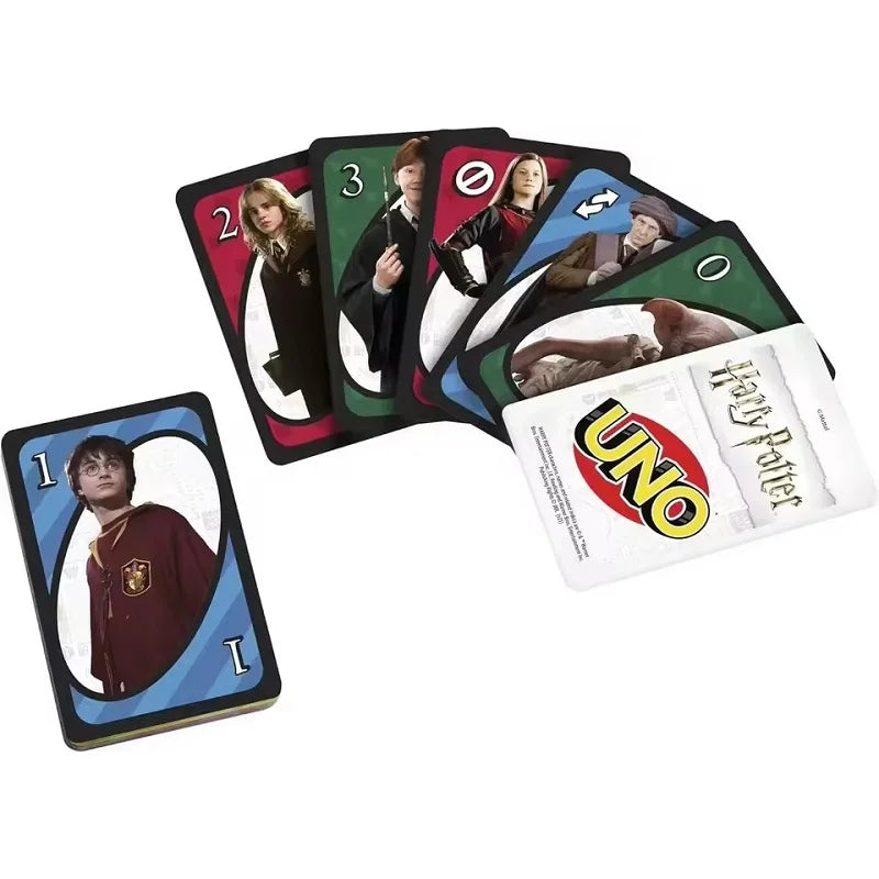 UNO Harry Potter Card Game for Family Night Featuring Movie Themed Graphics for 2-10 Players