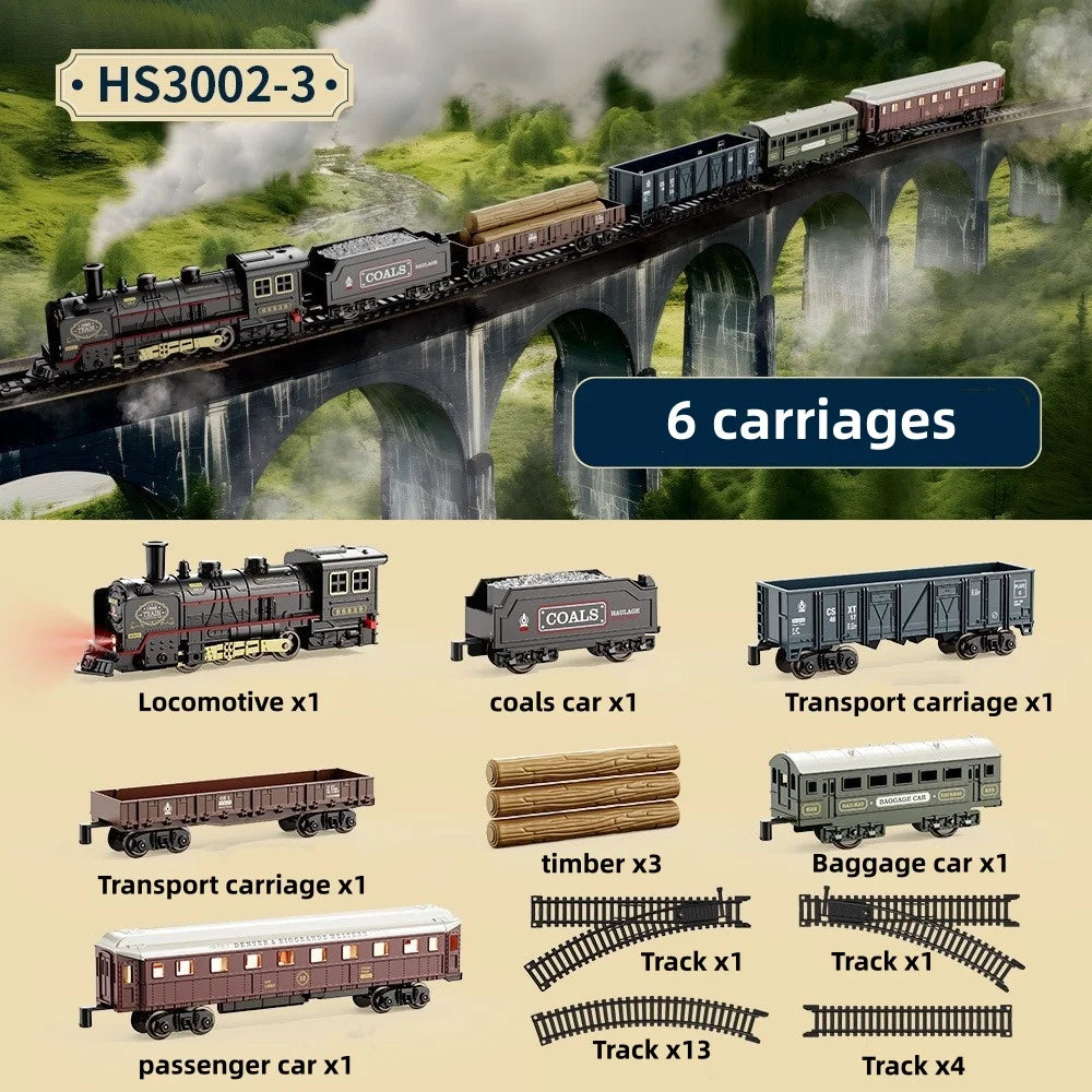 Electric Toy Train  with Track, Lights and Sound