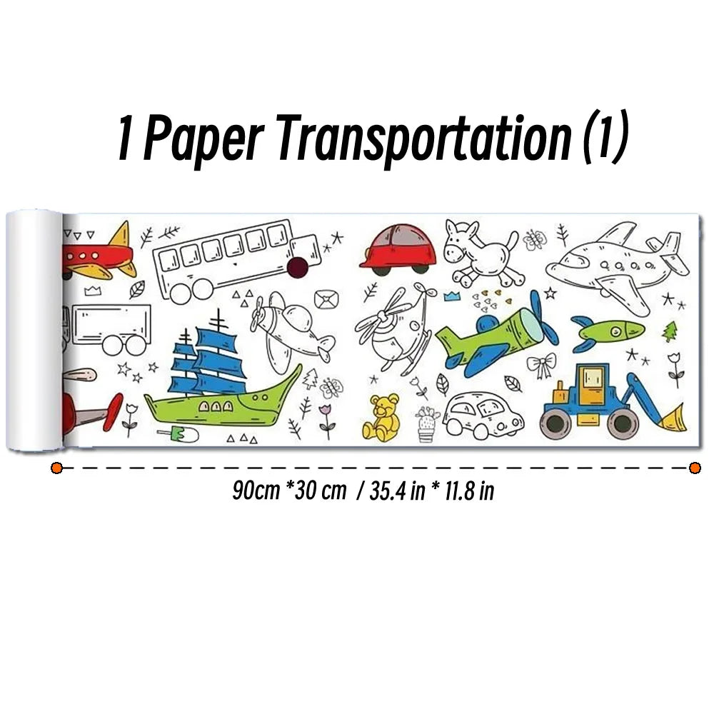 Children's Animal Drawing Roll